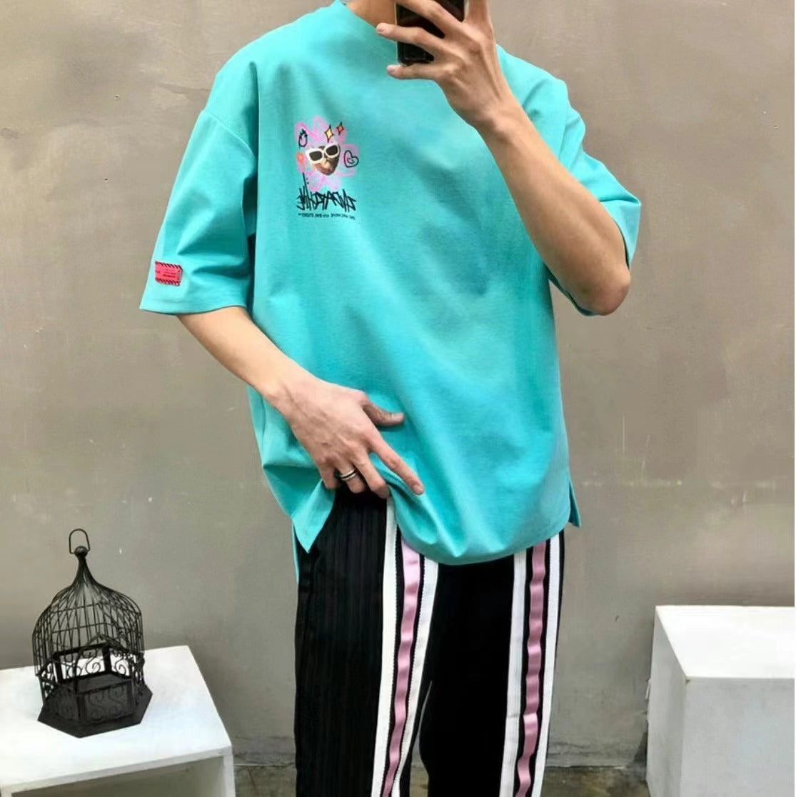 【一口價$277/件】🇰🇷韓國直送🇰🇷 2ND ARCHIVE Pink Flower cat Tee - 4 Color