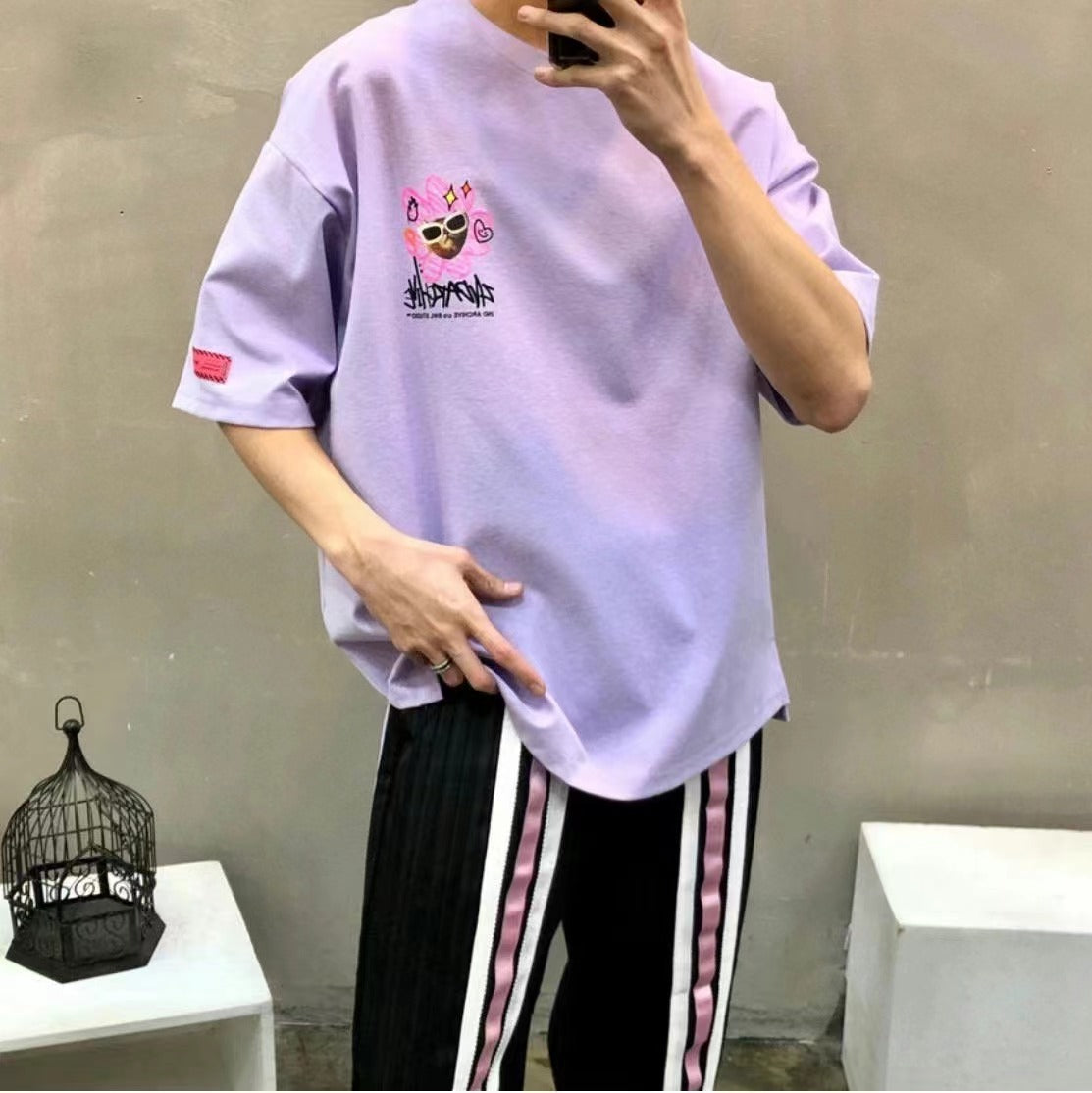 【一口價$277/件】🇰🇷韓國直送🇰🇷 2ND ARCHIVE Pink Flower cat Tee - 4 Color