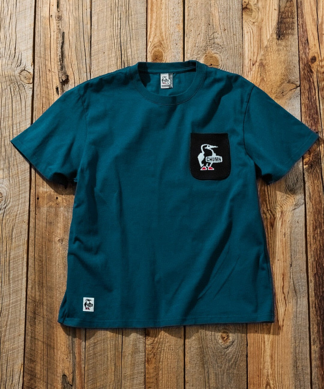 CHUMS 別注 Booby Bird Knit Pocket T-shirt