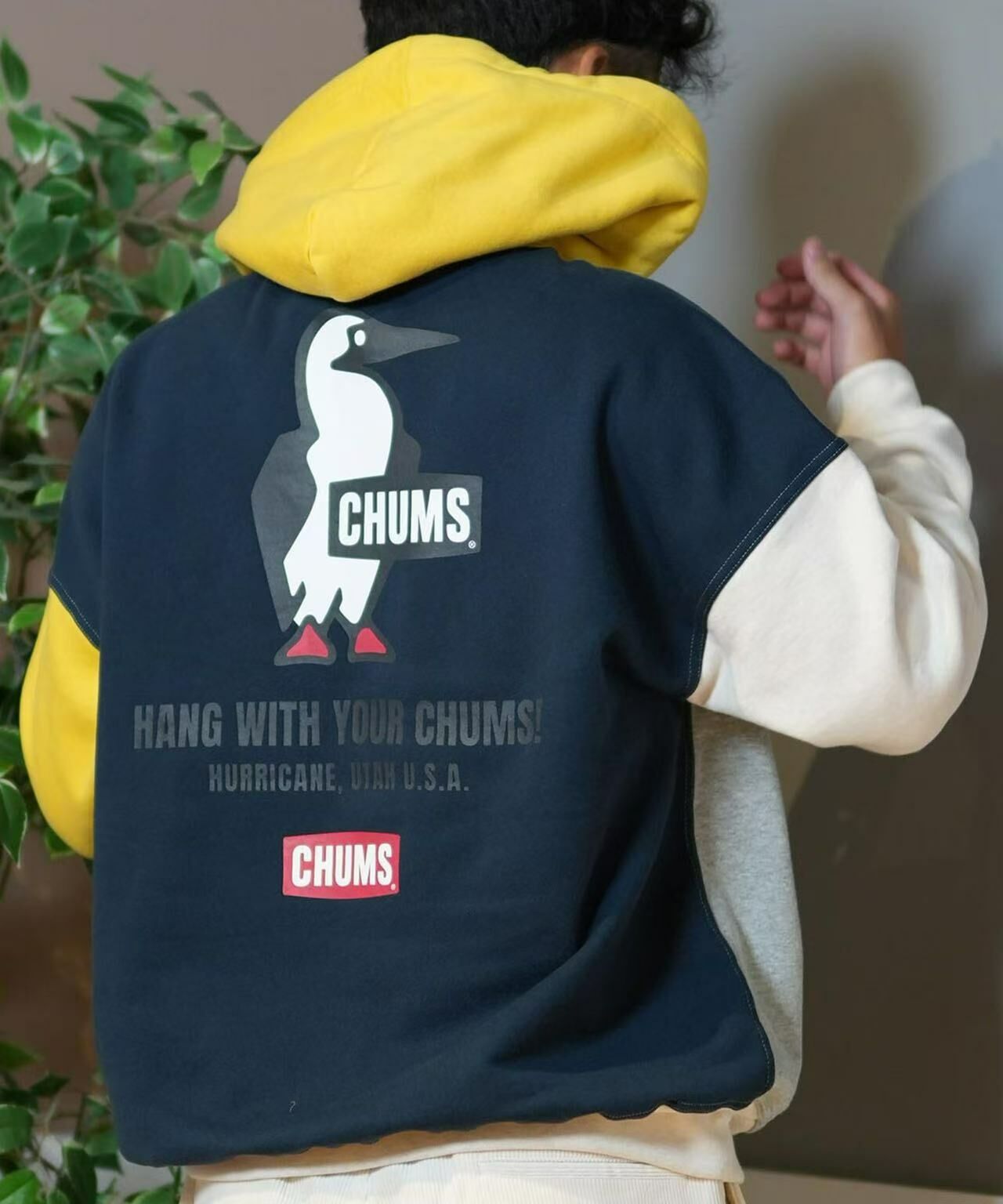 CHUMS Back Print Brushed Lining Hoodie
