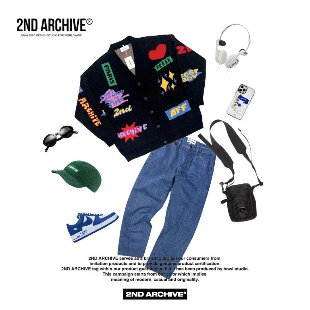 韓國直送🇰🇷 2ND ARCHIVE New York Lettering Cardigan
