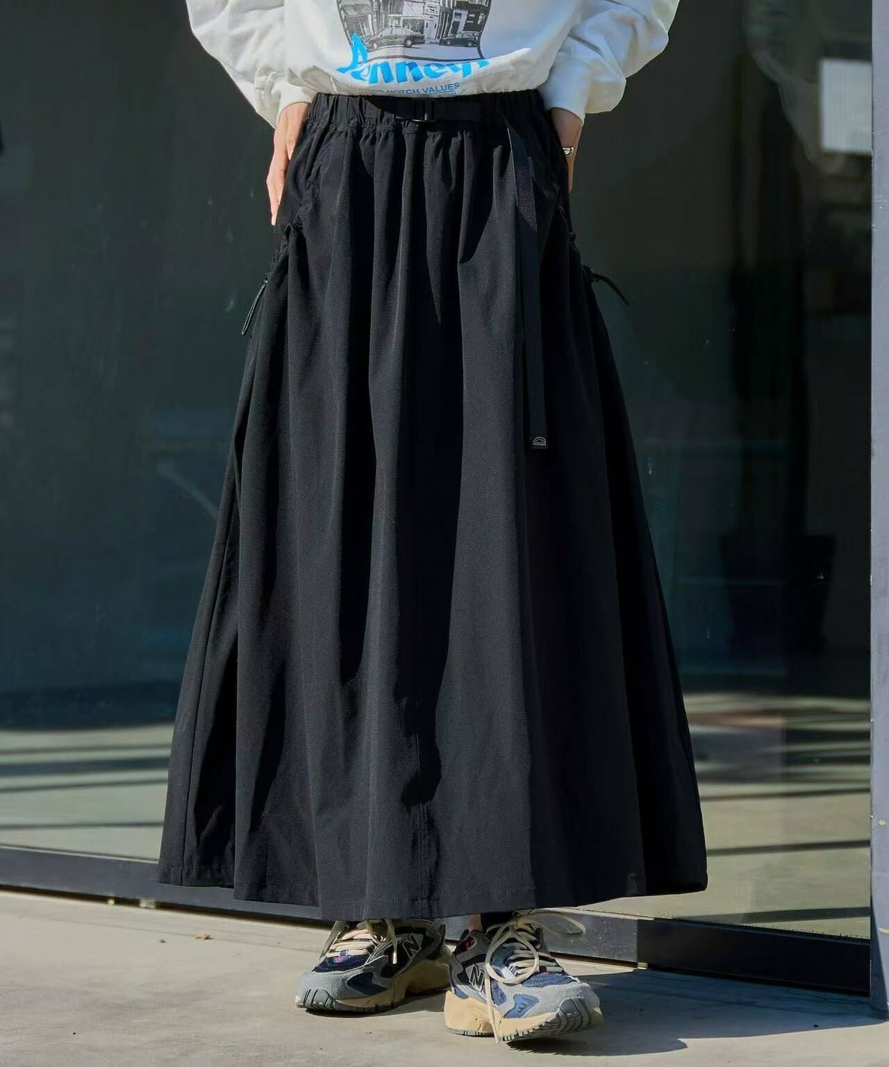 日本直送Drawstring pocket gathered skirt