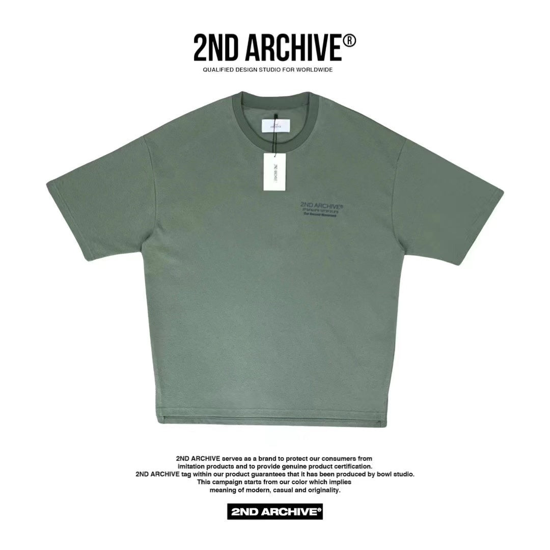 【一口價$277/件】🇰🇷韓國直送🇰🇷 2ND ARCHIVE Embroidered LogoT-shirt- 3 Color