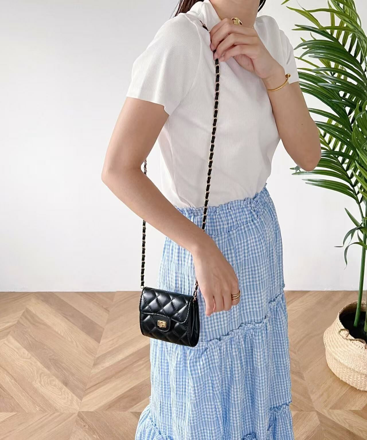 Micro Mini Quilted Chain Shoulder Bag
