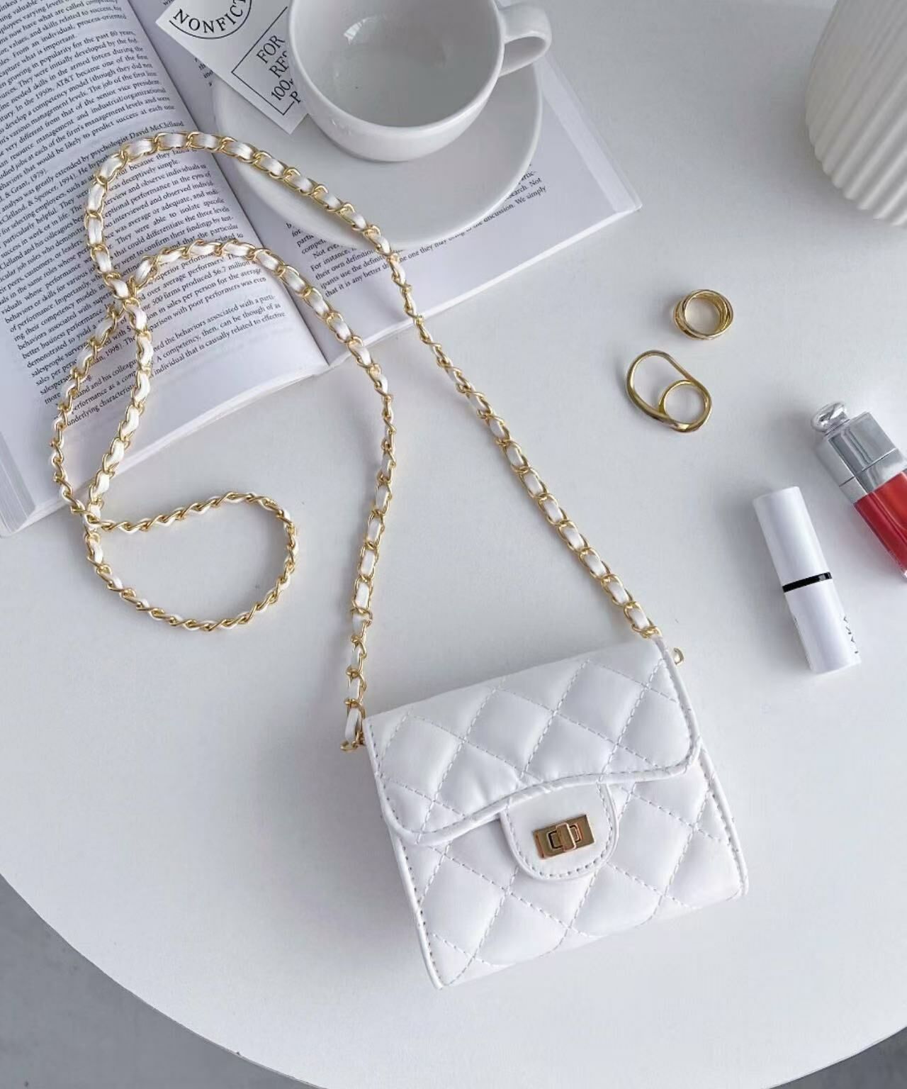 Micro Mini Quilted Chain Shoulder Bag