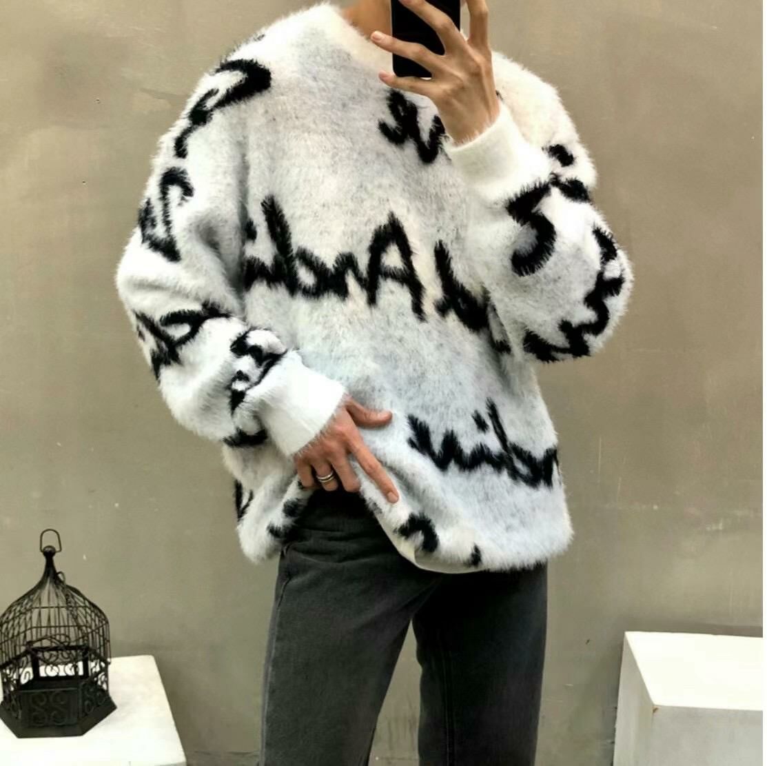 【一口價$410/件】🇰🇷韓國直送🇰🇷 2ND ARCHIVE Lettering Angora Unisex Overfit Knit Sweater