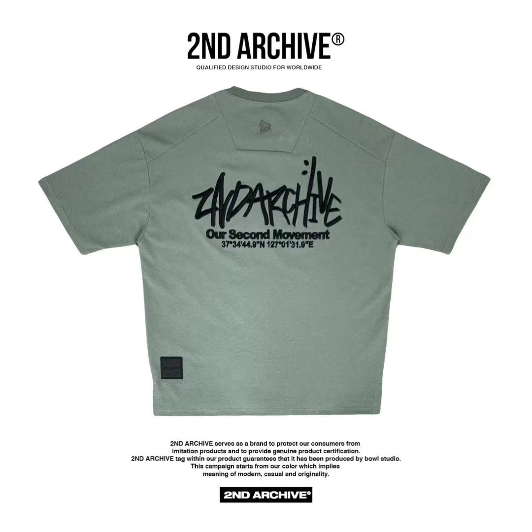 【一口價$277/件】🇰🇷韓國直送🇰🇷 2ND ARCHIVE Embroidered LogoT-shirt- 3 Color