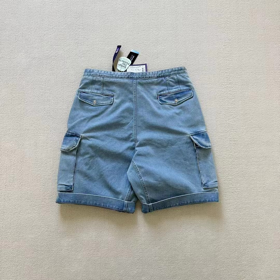 TNF PURPLE LABEL Webbing Belt Denim Cargo Shorts NT4308N