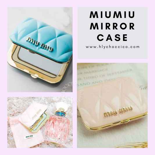 【一口價$230/盒】限量 ‼️ 專櫃贈品💁🏻‍♀️Miumiu化妝鏡💖 2色選擇  💖💙