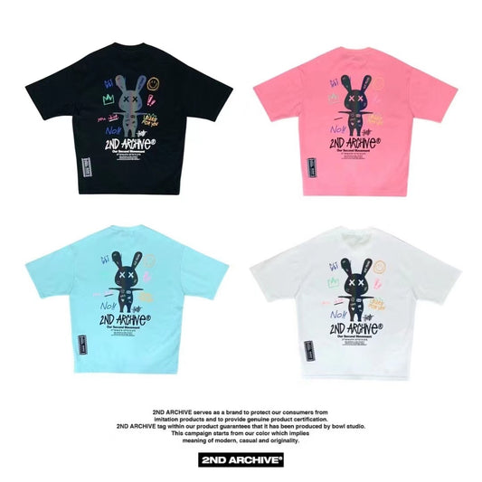 【一口價$277/件】🇰🇷韓國直送🇰🇷 2ND ARCHIVE Doodle Rabbit Scotch T-shirt -4 Color