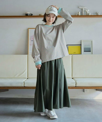 日本直送Drawstring pocket gathered skirt
