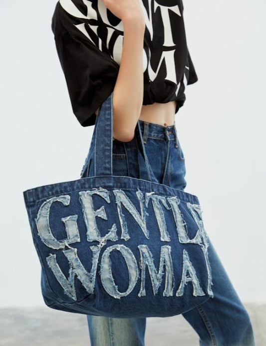 GentleWoman Signature Logo Canvas Tote Bag - Denim⭐ 要紙袋請備註📝