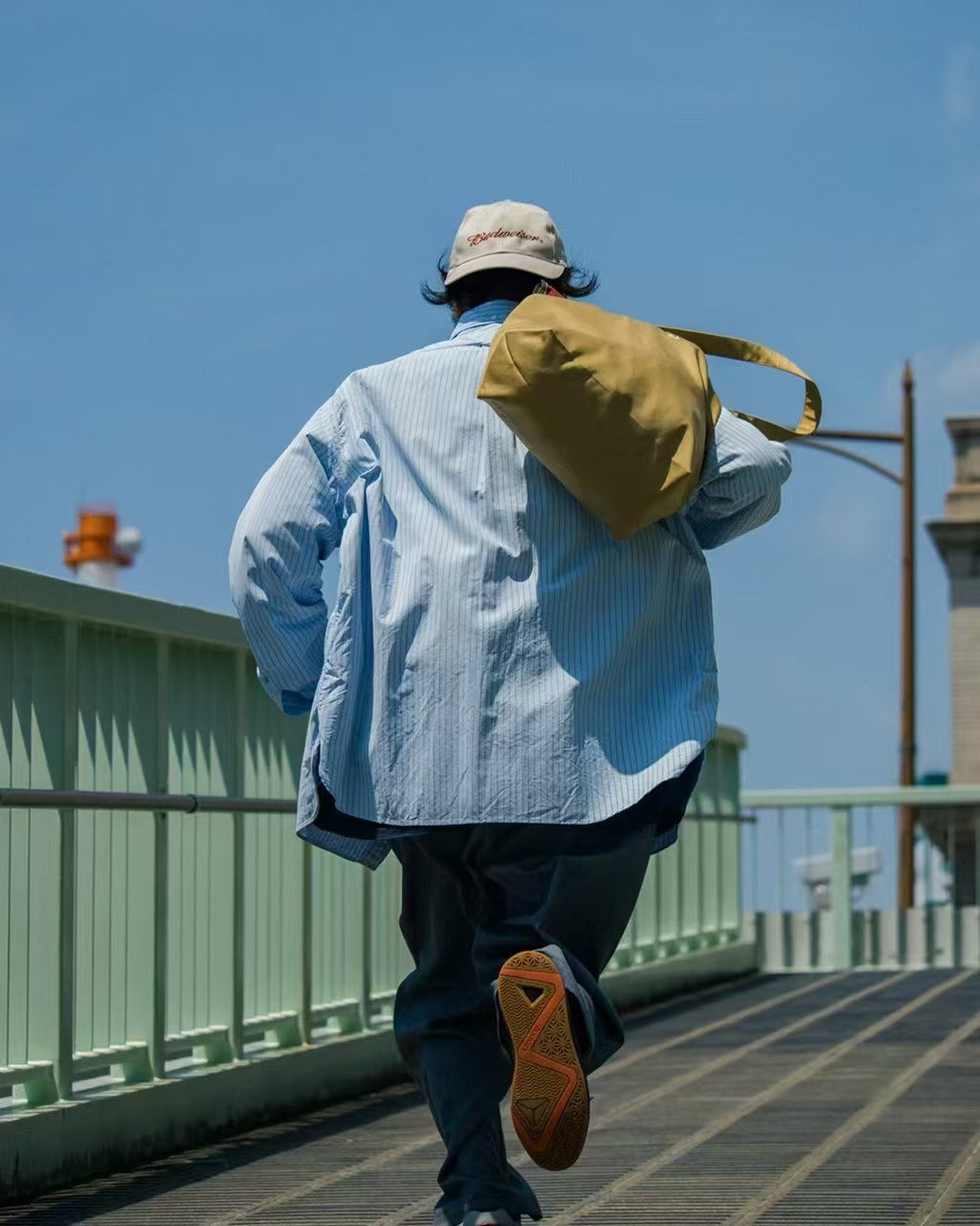 Nanamica CORDURA Button Down Stripe Wind Shirt