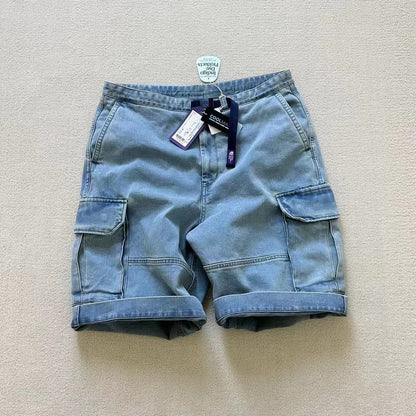 TNF PURPLE LABEL Webbing Belt Denim Cargo Shorts NT4308N