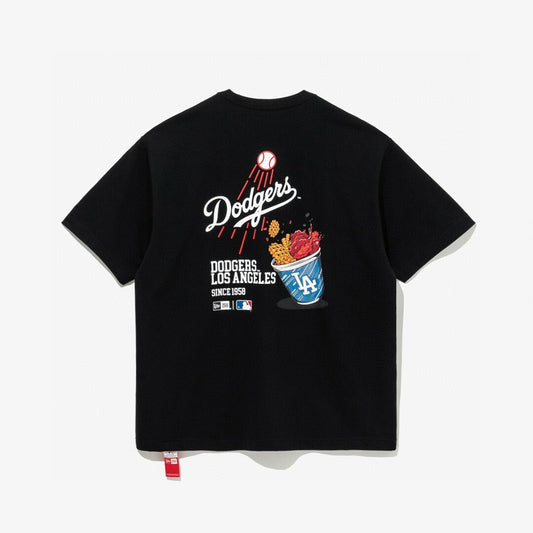New Era Dodgers Cheer Food  Tee