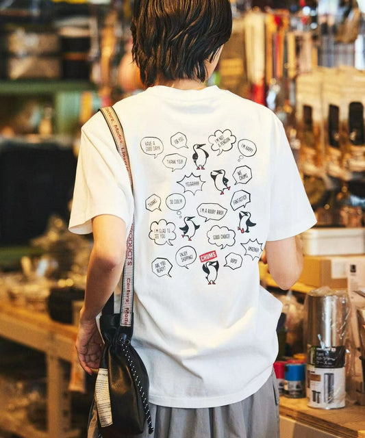 CHUMS random boobie bird back print Tee