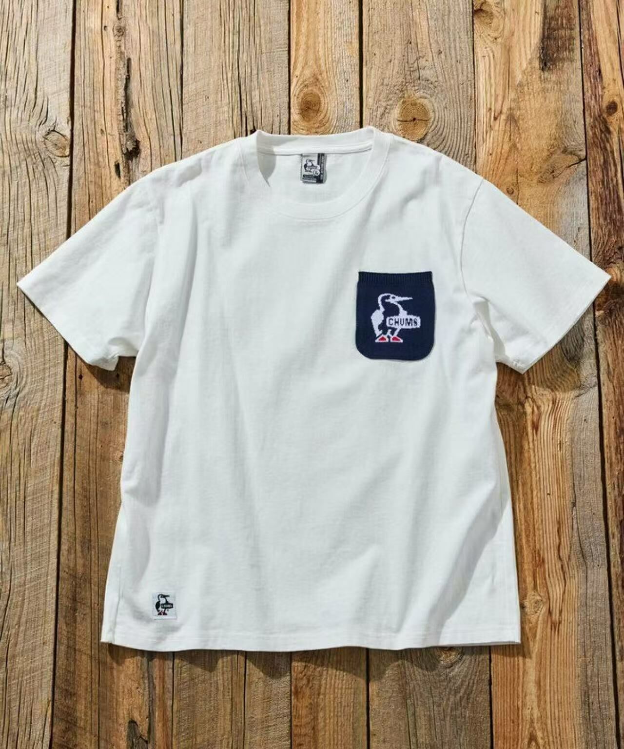CHUMS 別注 Booby Bird Knit Pocket T-shirt