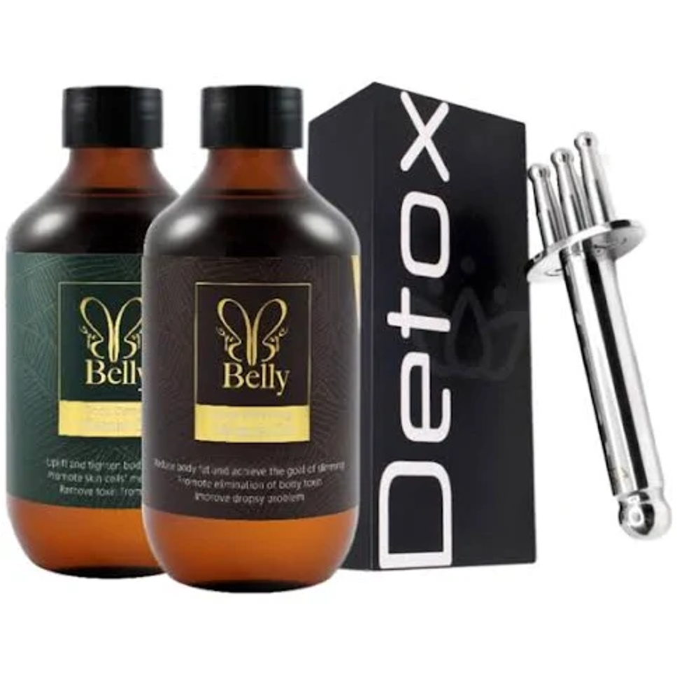 Detox 磁叉甩脂排毒導入棒/ 法國 ByeBye Belly Miracle Oil 奇蹟瘦身油 300ML