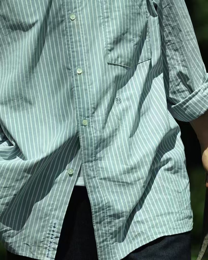 Nanamica CORDURA Button Down Stripe Wind Shirt