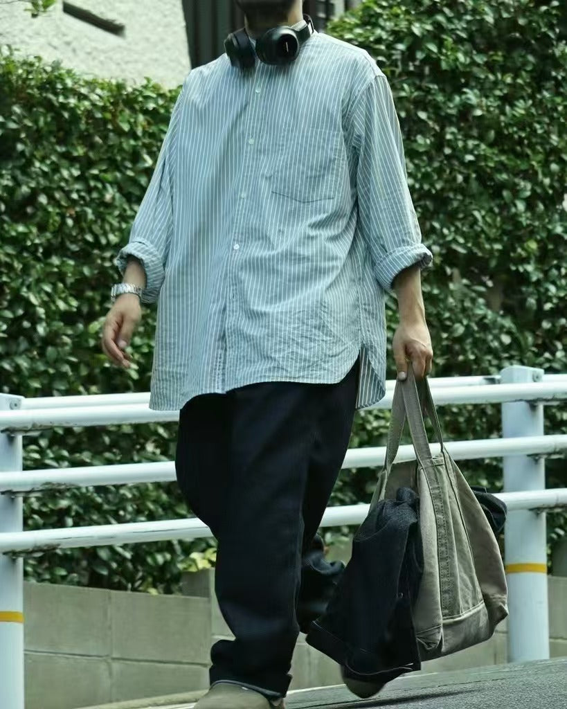 Nanamica CORDURA Button Down Stripe Wind Shirt