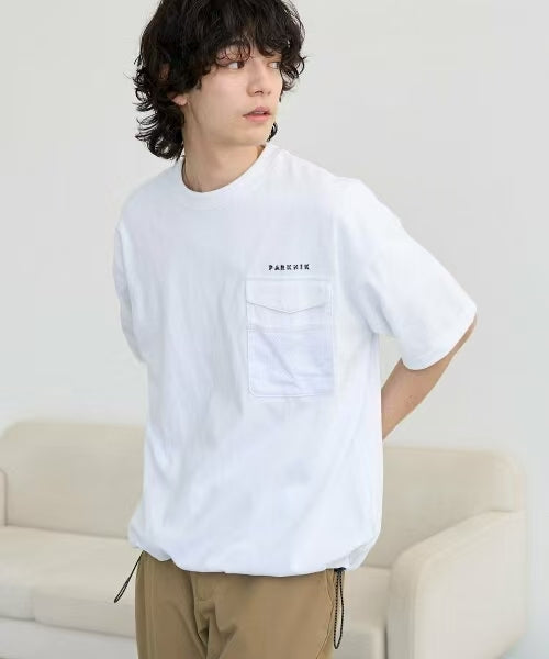 日本直送Coen Drawstring mesh pocket Tee