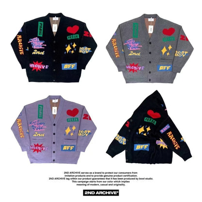 韓國直送🇰🇷 2ND ARCHIVE New York Lettering Cardigan