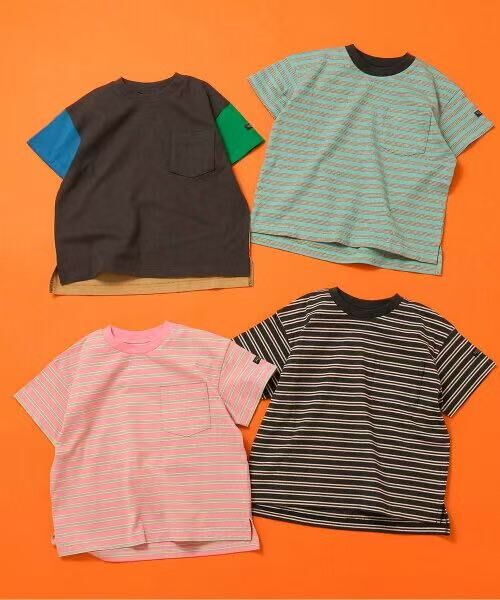 日本直送WEB Exclusive Plain Border Kids T-Shirt