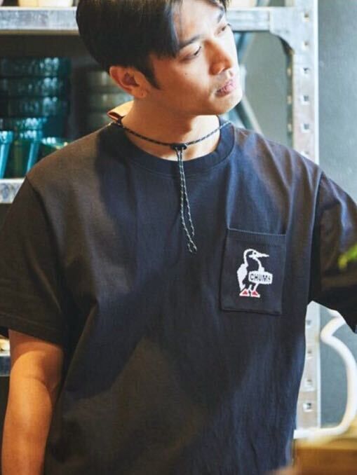 CHUMS 別注 Booby Bird Knit Pocket T-shirt