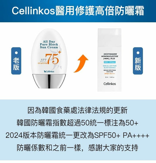 新品Cellinkos 臍帶血幹細胞NMN高效防曬霜 60g