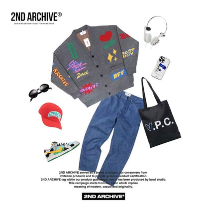 韓國直送🇰🇷 2ND ARCHIVE New York Lettering Cardigan