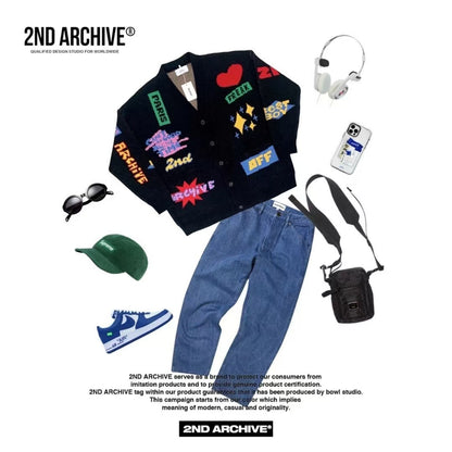 韓國直送🇰🇷 2ND ARCHIVE New York Lettering Cardigan
