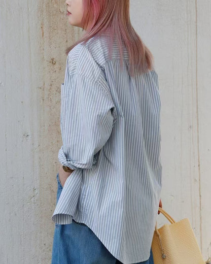 Nanamica CORDURA Button Down Stripe Wind Shirt