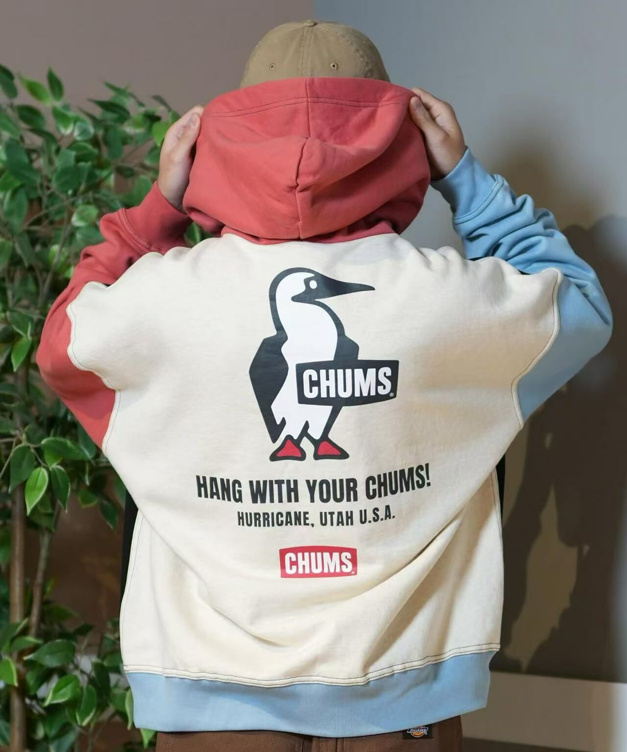 CHUMS Back Print Brushed Lining Hoodie