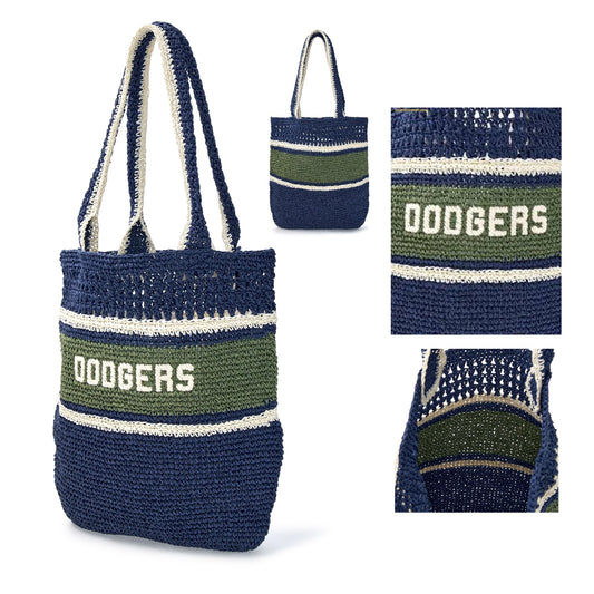 韓國直送MLB Raffia Summer Tote Bag Los Angeles Dodgers