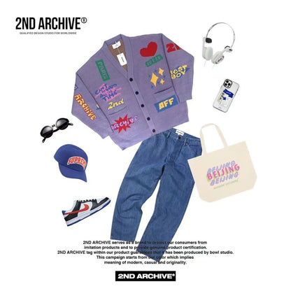 韓國直送🇰🇷 2ND ARCHIVE New York Lettering Cardigan