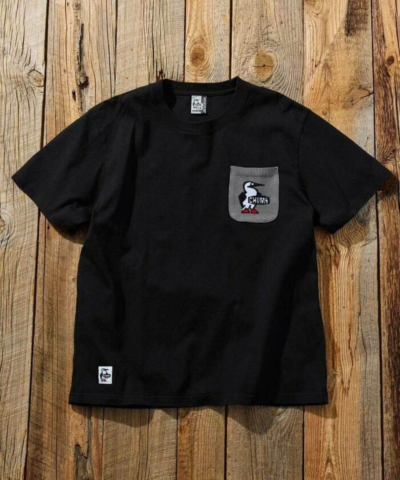 CHUMS 別注 Booby Bird Knit Pocket T-shirt