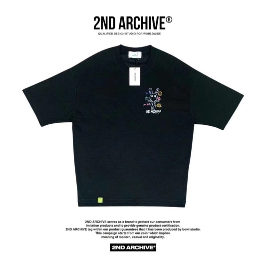 【一口價$277/件】🇰🇷韓國直送🇰🇷 2ND ARCHIVE Doodle Rabbit Scotch T-shirt -4 Color