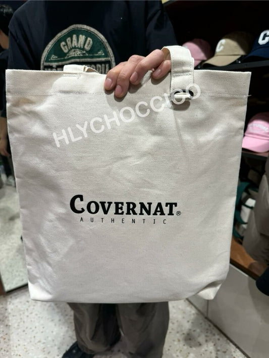 【一口價$256/個】韓國連線🇰🇷 韓國直送 COVERNAT Logo Canvas Tote Bag