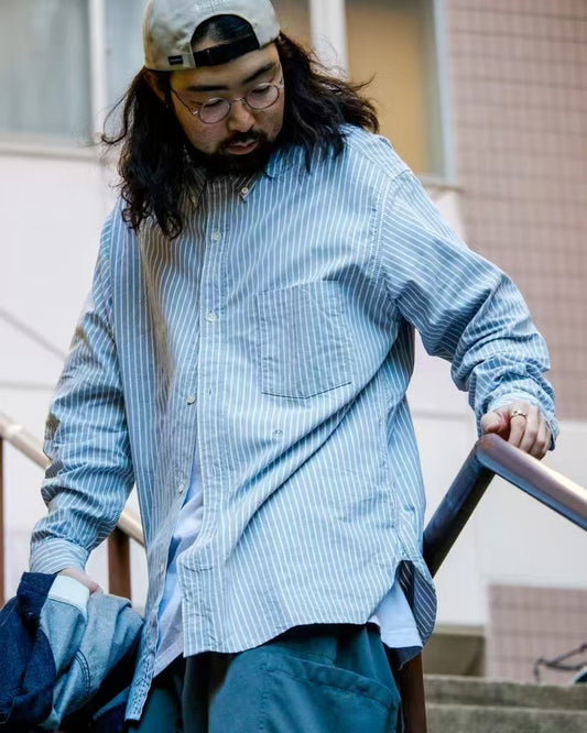Nanamica CORDURA Button Down Stripe Wind Shirt