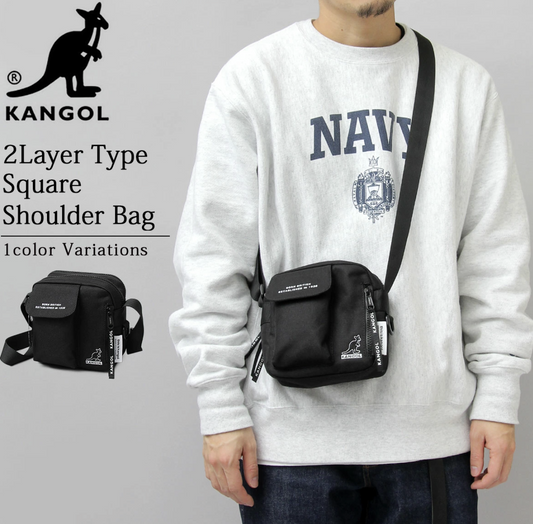 日本直送Kangol 2L Layer Type Square Shoulder Bag