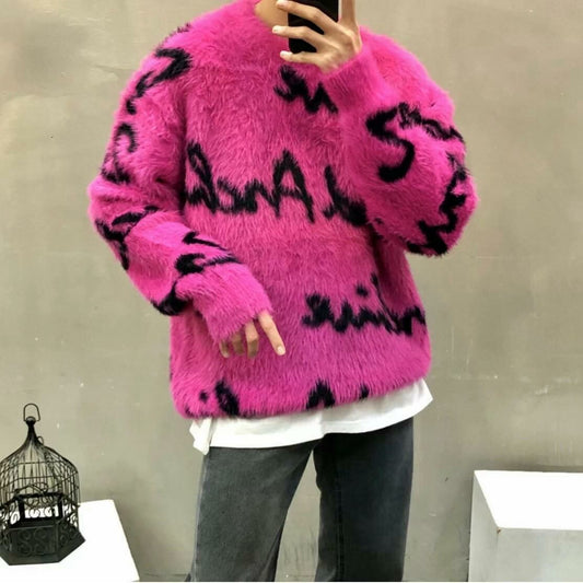 【一口價$410/件】🇰🇷韓國直送🇰🇷 2ND ARCHIVE Lettering Angora Unisex Overfit Knit Sweater