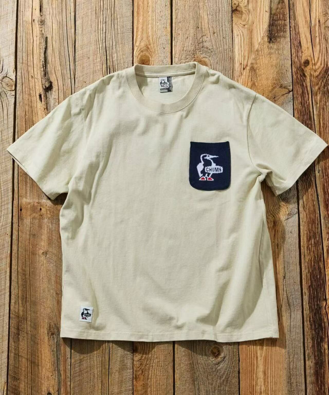 CHUMS 別注 Booby Bird Knit Pocket T-shirt