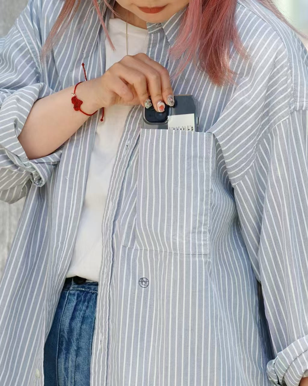 Nanamica CORDURA Button Down Stripe Wind Shirt