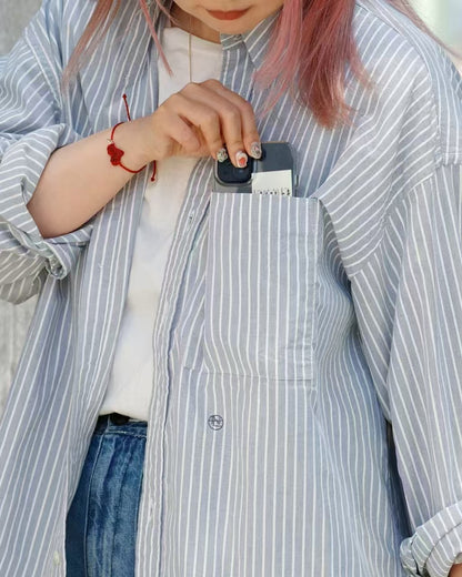 Nanamica CORDURA Button Down Stripe Wind Shirt